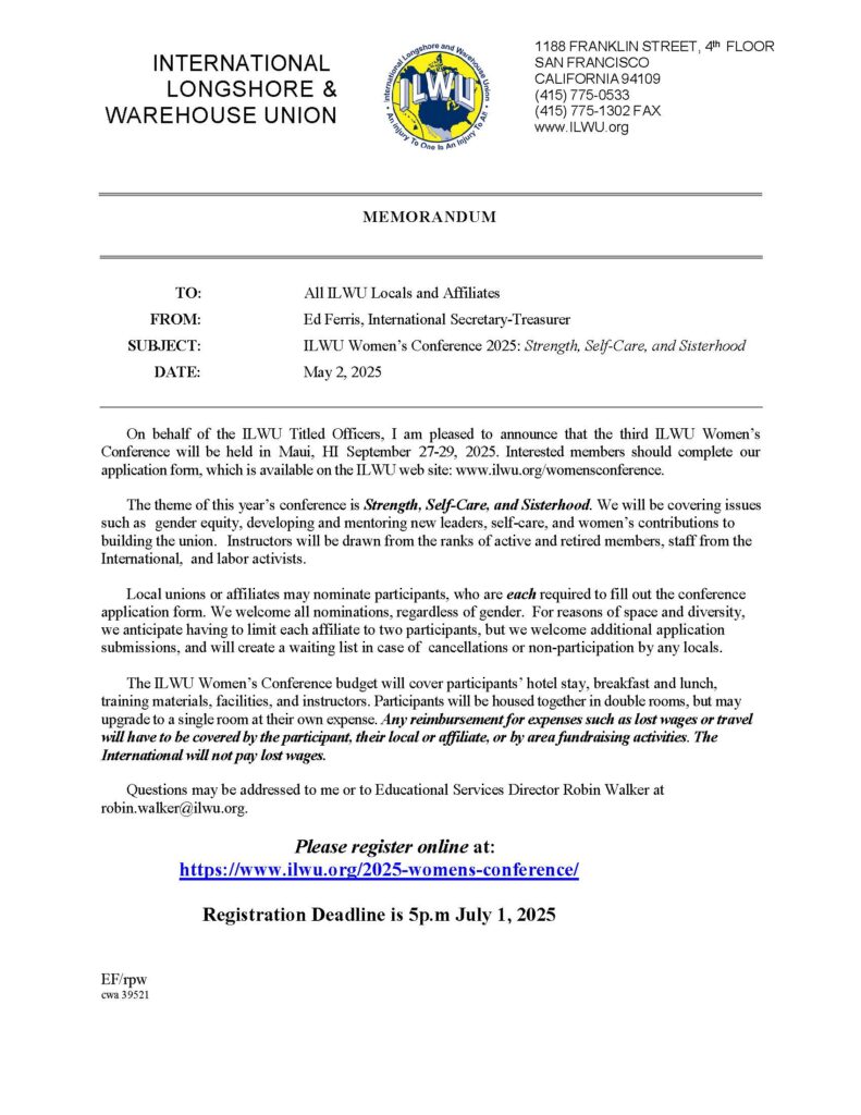ILWU Women’s Conference 2025