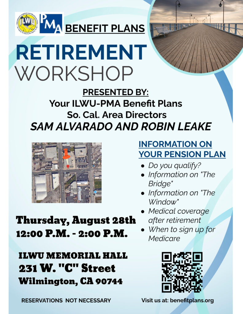 ILWU-PMA Benefit Plans Retirement Workshop August 28 2025