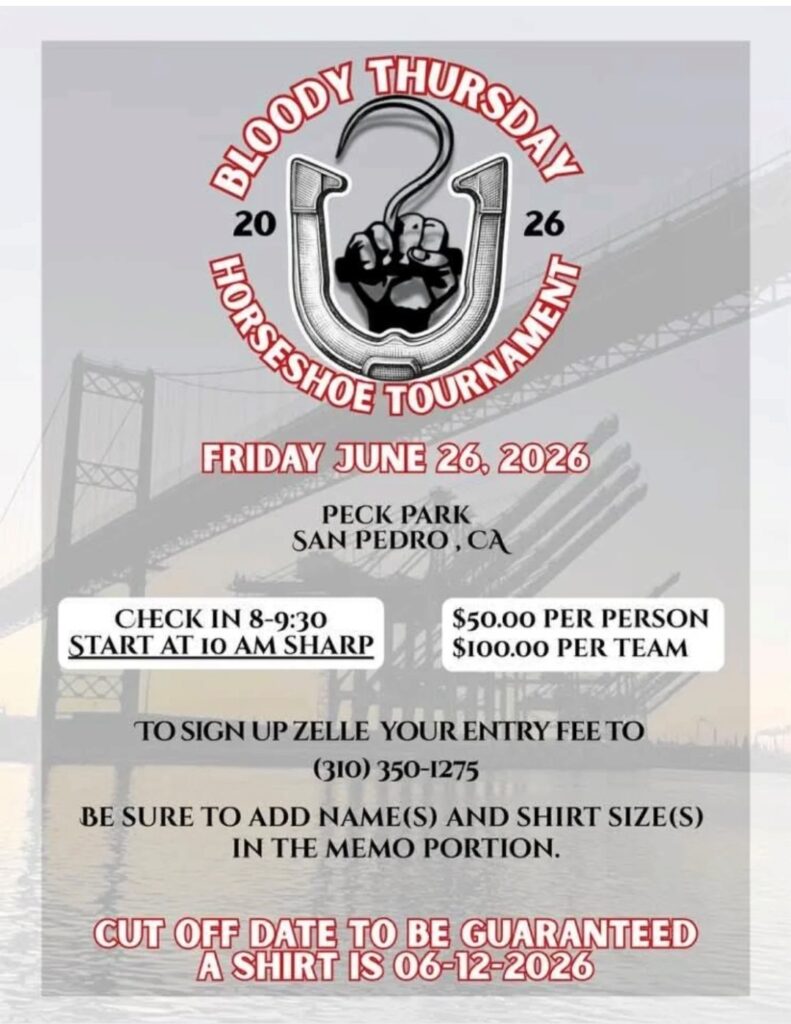 2026 Bloody Thursday Horseshoe Tournament